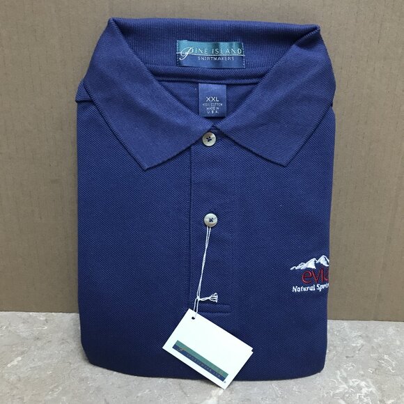 Pine Island Men's Golf Polo w/ Evian Chest Logo XXL NEW - Picture 1 of 7